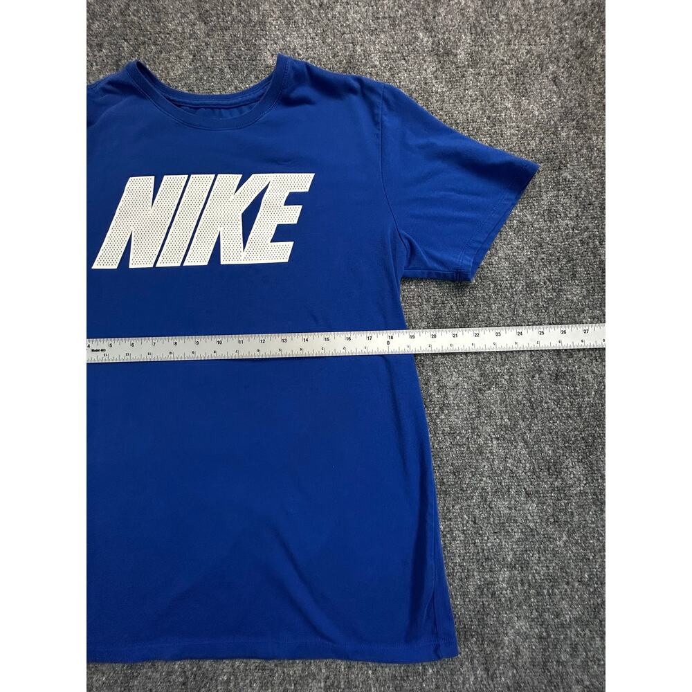 Nike Dri-FIT Logo Graphic T-Shirt Men's Large Blue Athletic Training Gym Tee - Picture 7 of 7